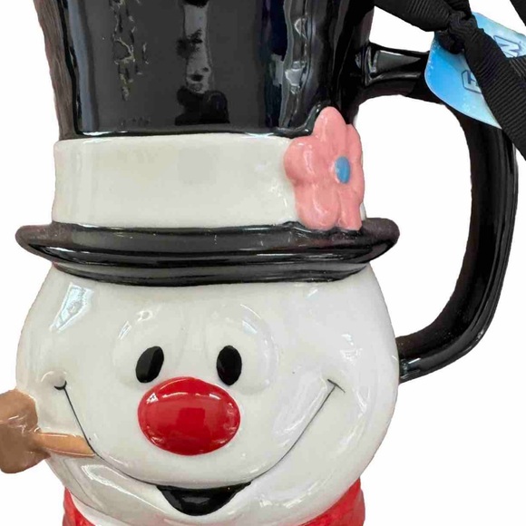 RAE DUNN CHRISTMAS HOLIDAY WINTER FROSTY THE SNOWMAN COFFEE MUG “FROSTY” - Picture 2 of 10